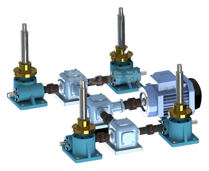 四臺(tái)聯(lián)動(dòng)絲桿升降機(jī)